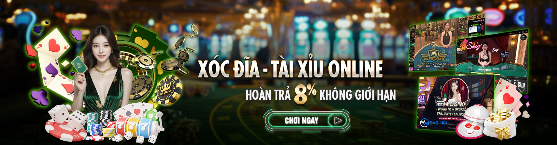 Hình ảnh quảng cáo của vx88 hiển thị nền tảng và các lợi ích